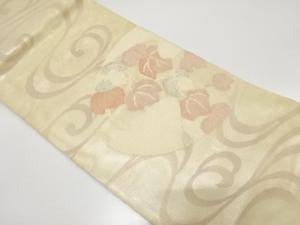 アンティーク　紗　流水に蔦の葉模様織り出し袋帯（材料）